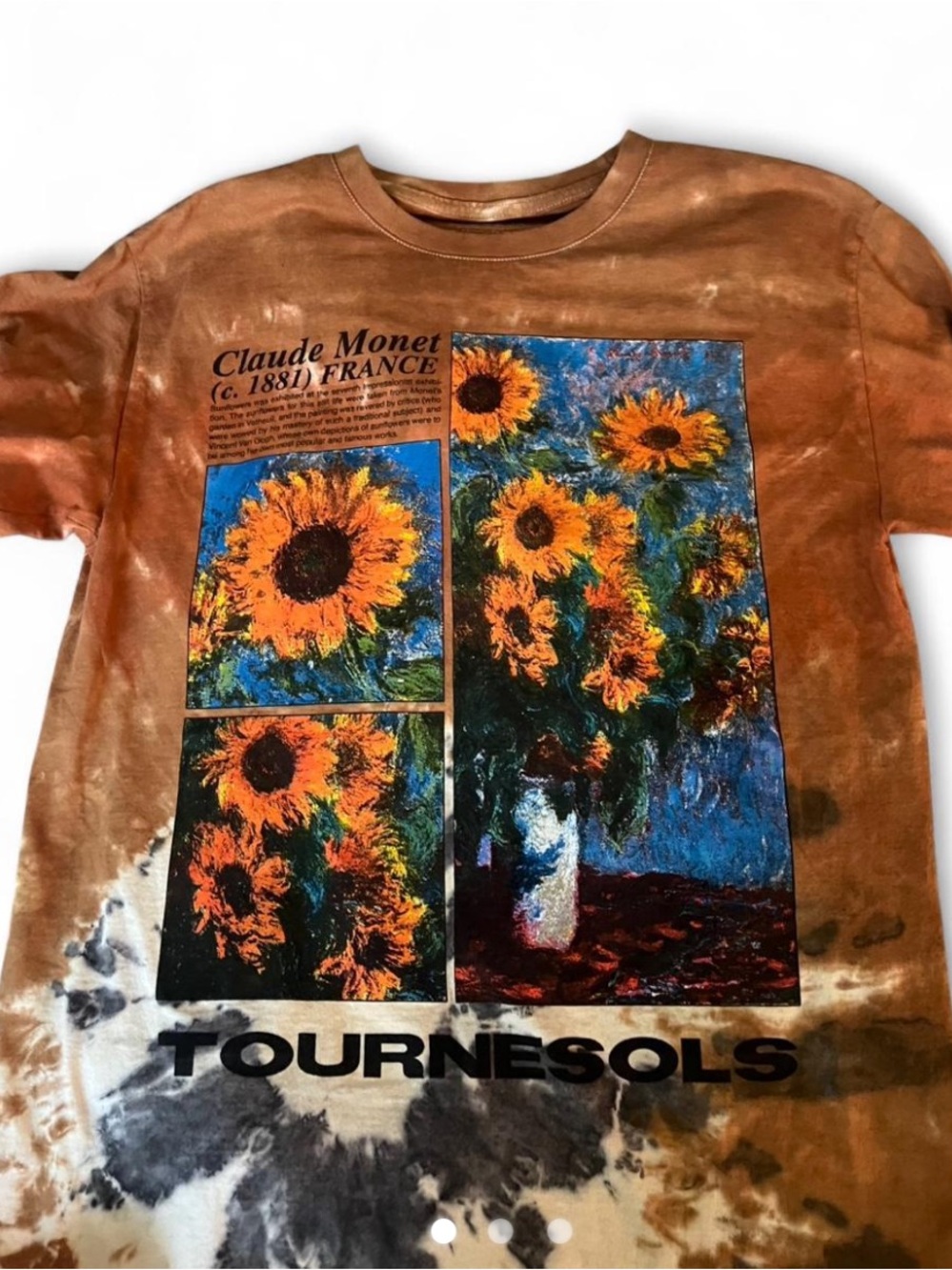 Claude Monet 'Tournesols' Sunflower Graphic Tie-Dye Tee